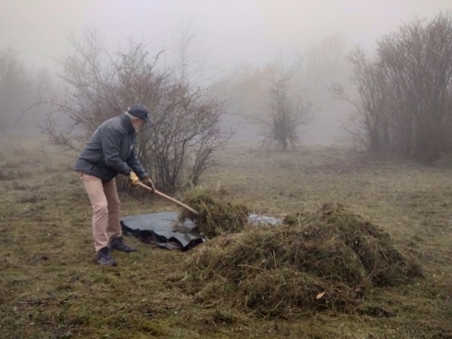 Jean Michel entrain de se réchauffer